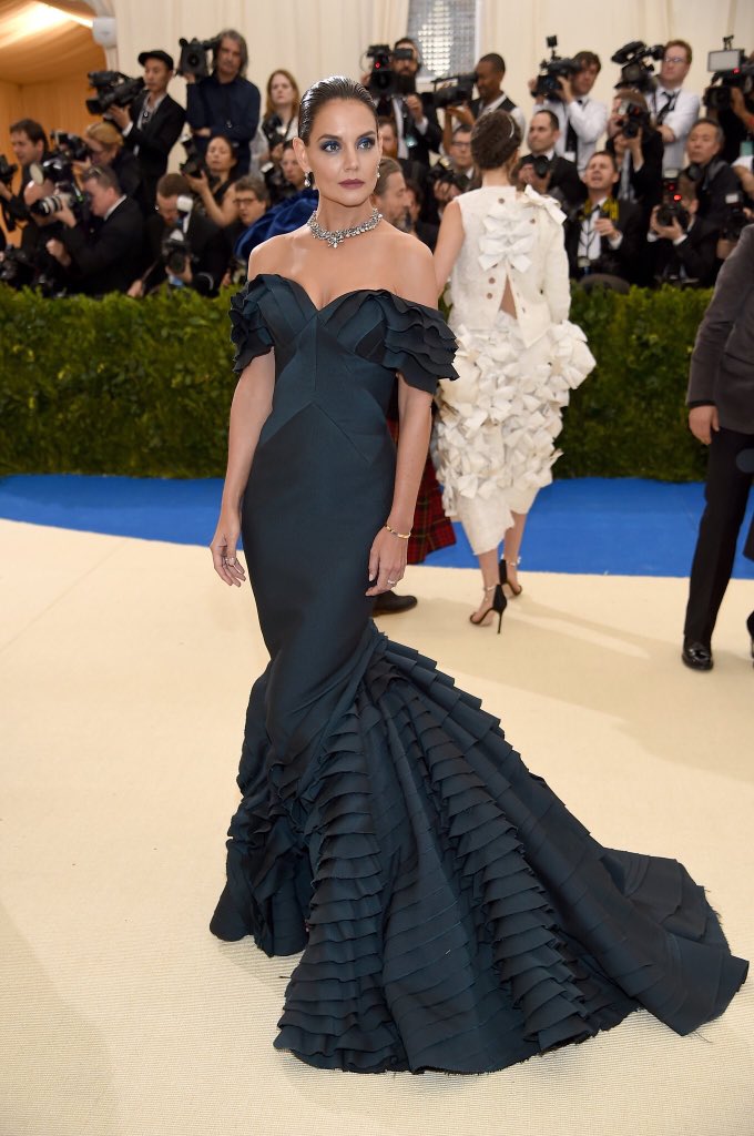 katie holmes met gala