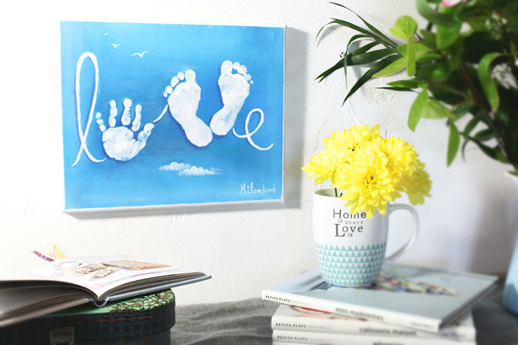 diy tableau bébé