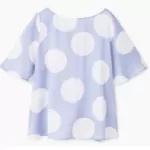 Blouse fluide a pois bleu ciel Mango