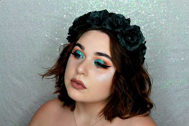 maquillage cut crease bleu