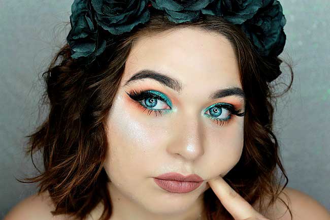 maquillage turquoise
